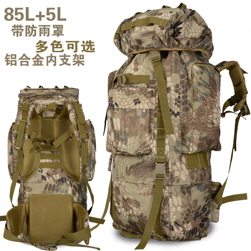 80L Mountaineering Bag กระเป๋าเป้สะพายหลังกลางแจ้ง 90L ความจุสูง/"u" สนับสนุน/กีฬาผู้ชายเดินป่ากระเป๋าเป้สะพายหลัง A4816