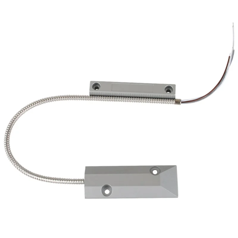 Metal Wired Roller Shutter Door Magnetic Contact Reed Switch with installation Bracket for Security alarm system