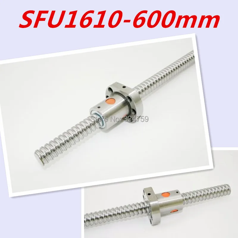 Ball Screw SFU1610 600mm : 1pc  ball screw with length 600mm+1pc  SFU1610 ball nut cnc parts