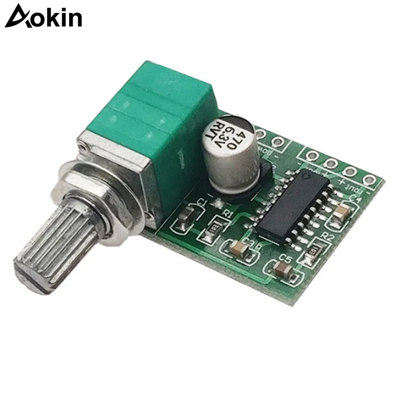 

Aokin New PAM8403 5V Power Audio Amplifier Board 2 Channel 3W W Volume Control/ USB Power