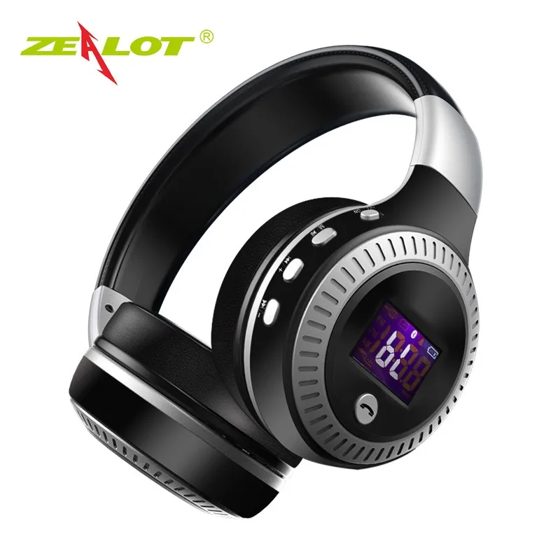 ZEALOT B19 Bluetooth Headphones Wireless Stereo Earphone Headphone with Mic Headsets Micro-SD Card Slot FM Radio For Phone & PC