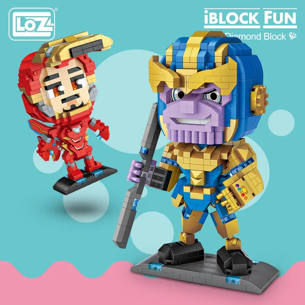 LOZ Diamant Blokken Super Hero Iron Movie Characters Plastic Bouwstenen Model Educatief Speelgoed voor Kinderen Penhouder DIY