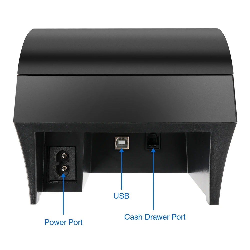 Imagem -04 - Recibo Térmico Pirnter 203dpi Porta Usb Baixo Ruído Pos Impressora Comercial Varejo Sistemas Pos T5890k 5890 k 58 mm