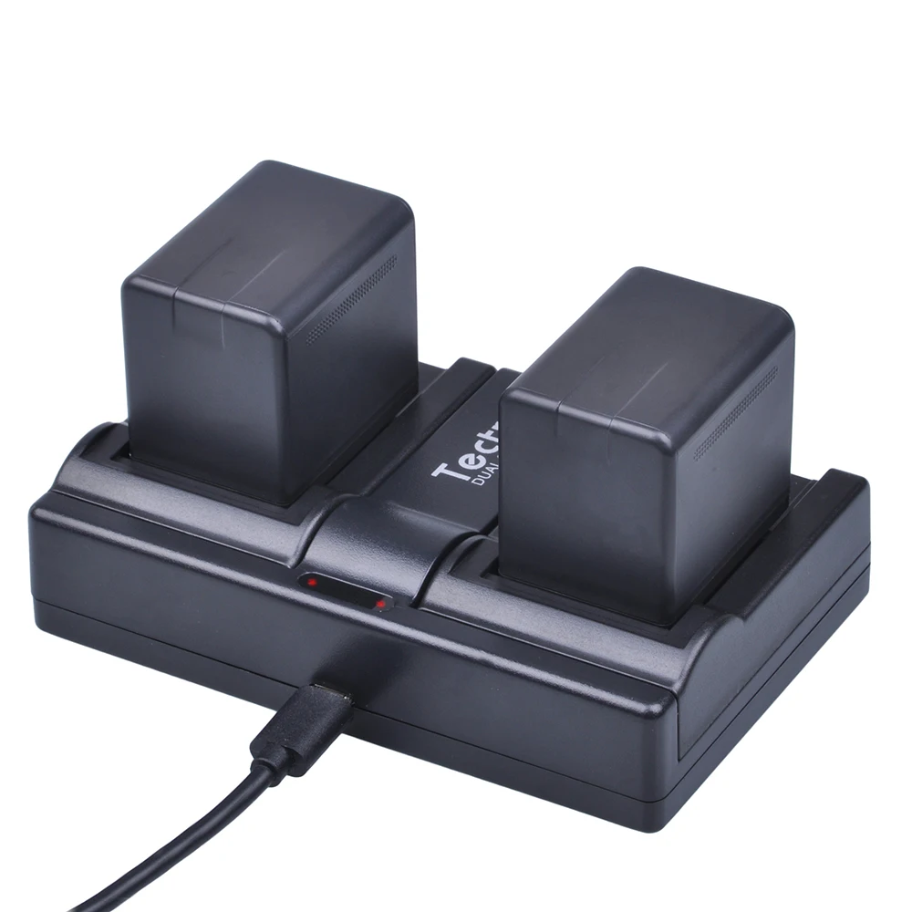 Batterie de caméra Tectra VW-VBT190 VW-VBT380, chargeur USB à double canal pour Panasonic HC-V180GK HC-V380GK V380 HC-W580GK