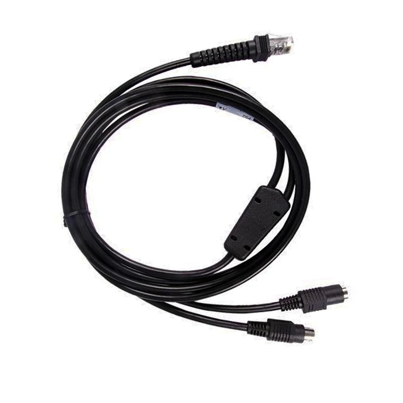 

2pcs PS2 Keyboard Wedge 2M Straight Cable For Datalogic 7000 QS6500 Barcode Scanner Dada Transfer Cable