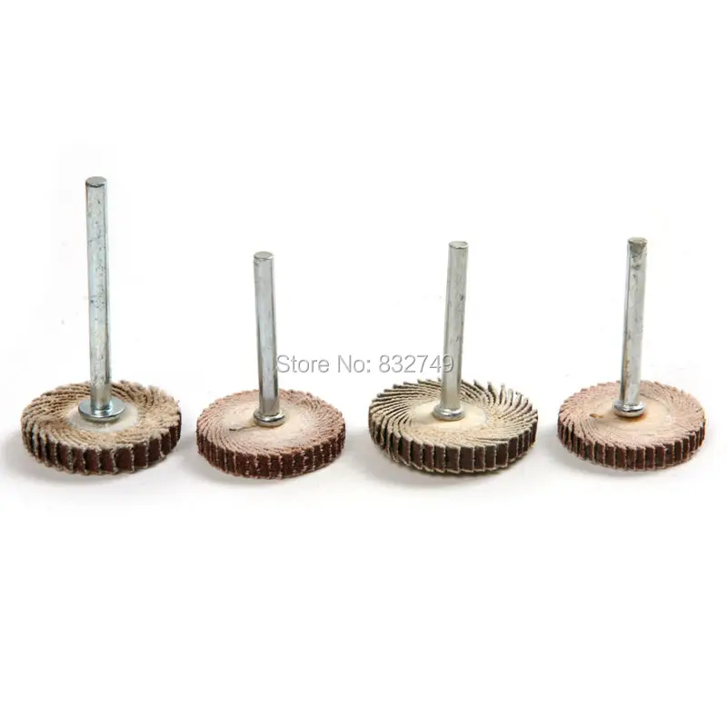 40PCS Drill Bit T-Type Sand Cloth Polishing Wheel Handle Diameter 3mm 80+180+240+400 Grit Rotary Dremel Accessories