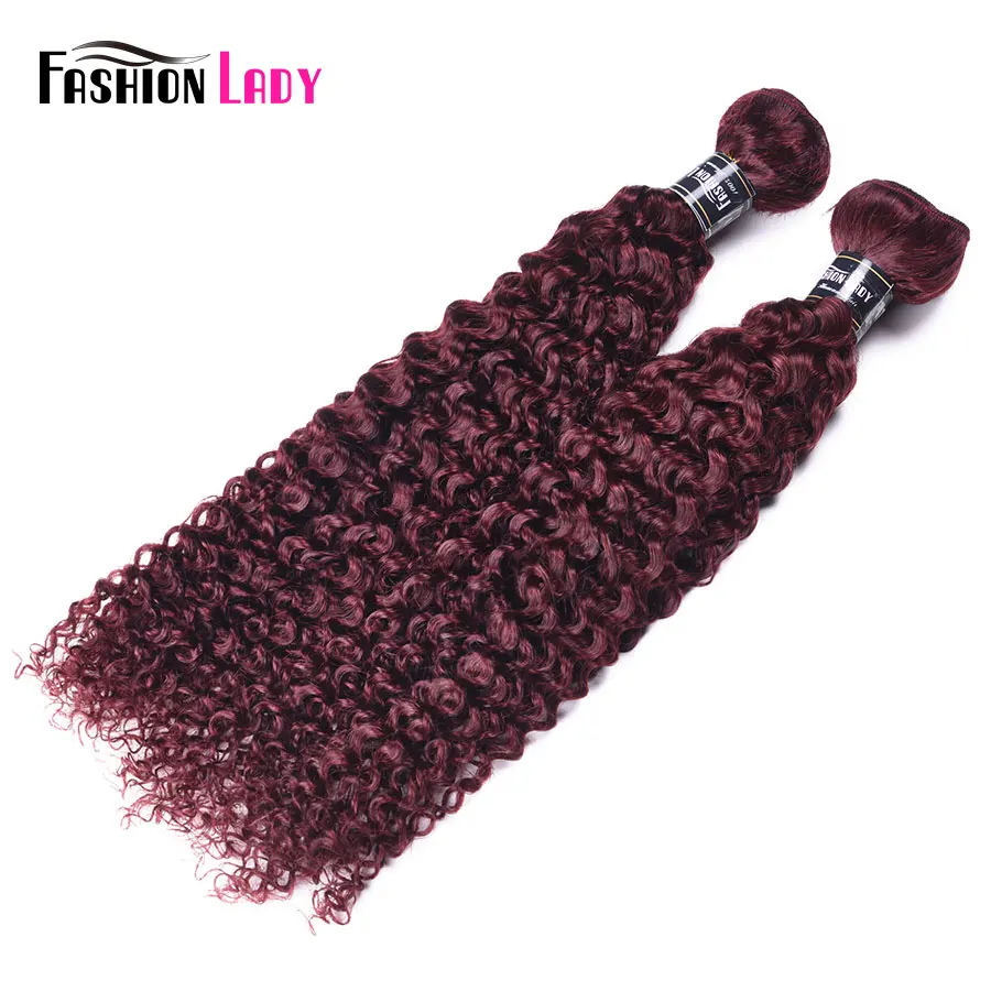 Encaracolado pacotes de cabelo humano vinho vermelho 99j kinky curly bundles duplo trama peruano feixes de cabelo 3/4 pacotes negócio não-remy tecer cabelo