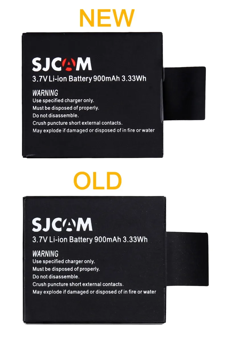 2pcs Replacement 900mAh SJCAM sj4000 battery for M10wifi / SJ4000 / SJ4000wifi / SJ5000wifi / SJ5000x Elite Sports Action Camera