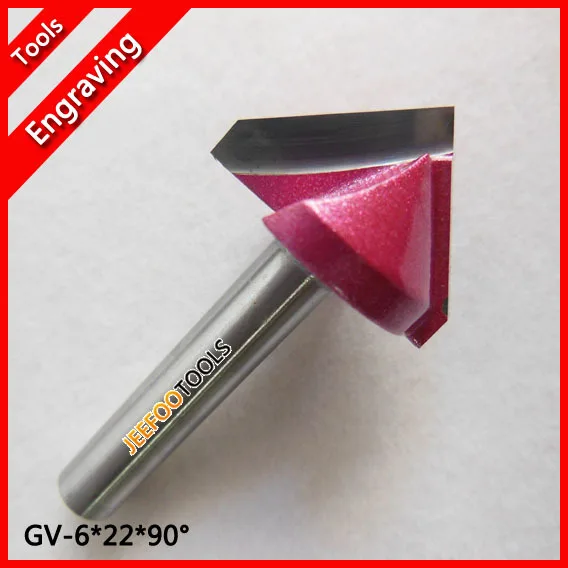 

6*22*90degree V Groove Bits 3D Engraving Cutter Carving Bits, CNC Endmill Router Wood Cutting Tools