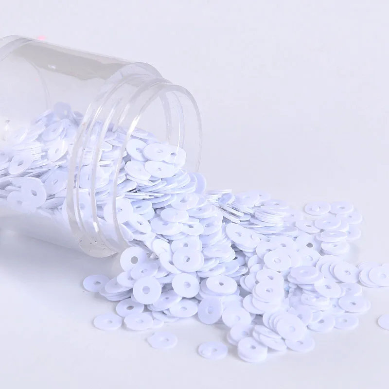 Lentejuelas de colores sólidos para mujer, accesorios de bordado de tela, redondos, planos, PVC, sueltos, artesanía de costura, 4mm, 2000 unids/lote