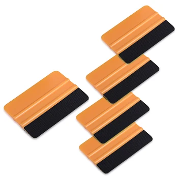 EHDIS-골드 탄소 섬유 펠트 스퀴지 자동차 비닐 필름 랩 스크레이퍼 청소 도구, 창 색조 도구, 자동차 액세서리, 5 개 