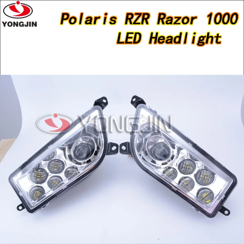 Left & Right Hand LED Headlight Kit 2014-2016  For Polaris RZR XP 1000 2015-2016 RZR 900 2016 RZR XP TURBO ATV UTV