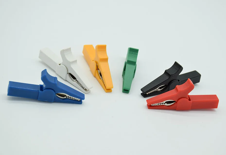 Batterietestclip, 55 mm, HV-Krokodilklemme für Bananenstecker, 4 mm Multimeterstift, Kabelsonden, Krokodilklemme, 6 Farben sind verfügbar – Detail 1