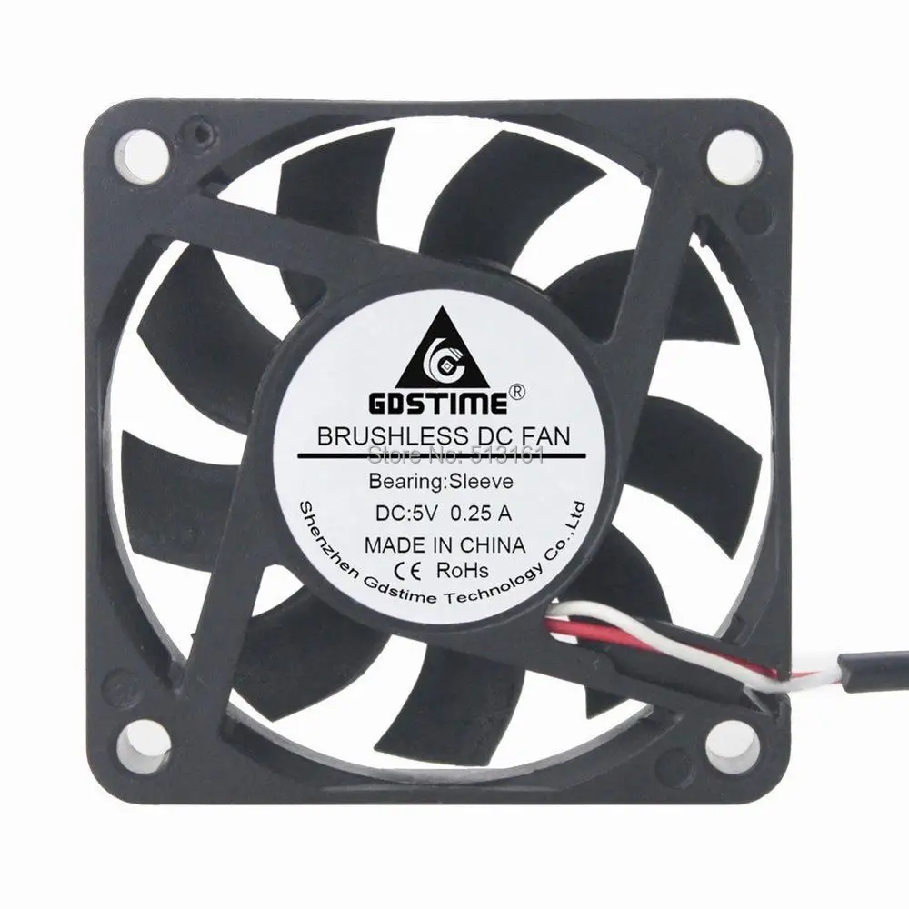 5 Cái Gdstime 60x60x15 mét Không Chổi Than PC CPU Làm Mát USB 5 V Động Cơ 60 mét DC Cooler Fan