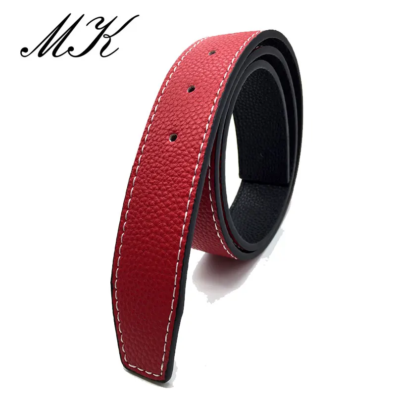 Maikun Belts for Men No Buckle Male Split Leather Belt Men Fashion Belt