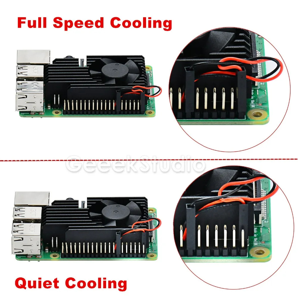 Nouveau en stock! Kit de dissipateur thermique CNC pour Raspberry Pi 4B / 3B +(Plus)/ 3B RPI 4 modèle B