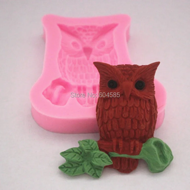 an owl fondant cake molds soap chocolate mould for the kitchen baking  FM153