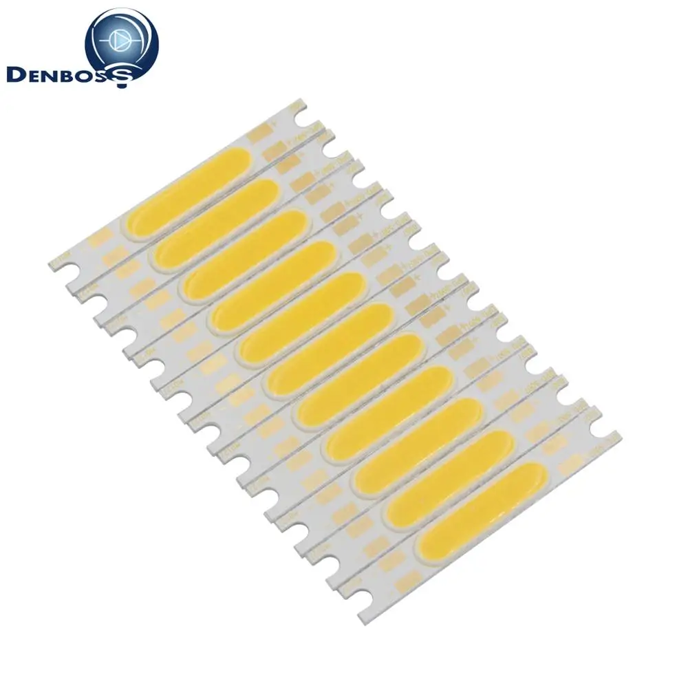 Allcob 50mm 7mm LED COB Strip Flip Chip High Lumen Lights Source Module 3W-5W 9V COB Chip Work Bulb Lamp for Lighting Wall Lamps