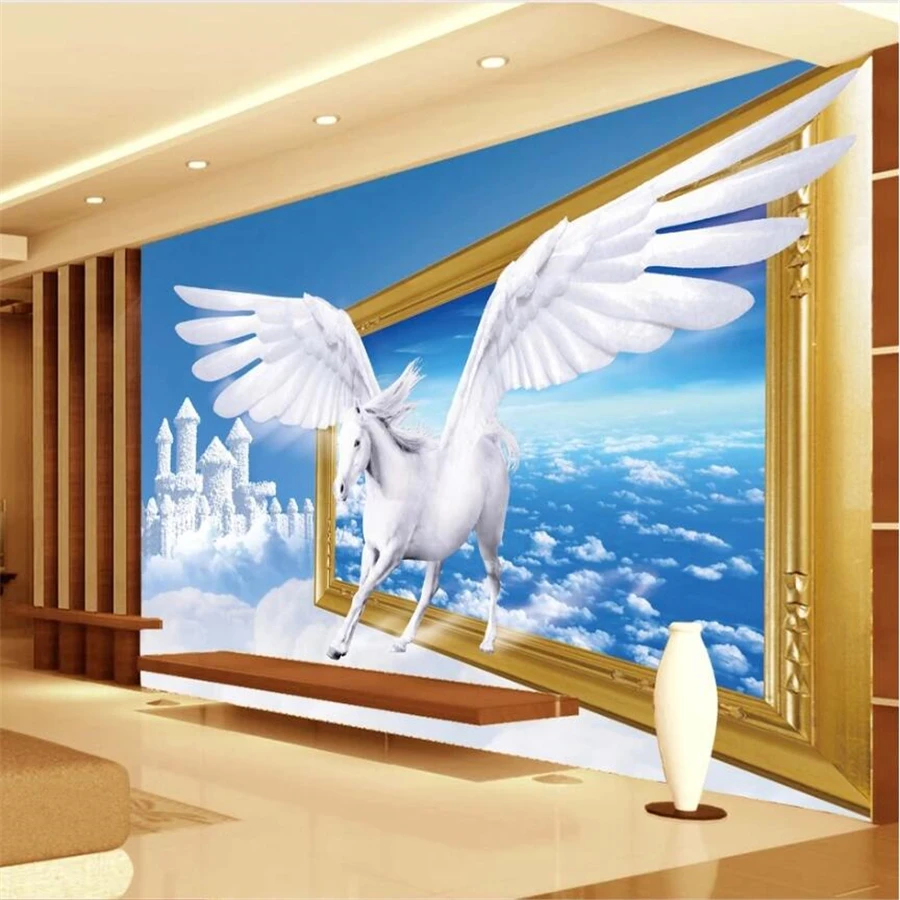 

Custom wallpaper 3D stereo mural dream cloud composed of palace Tianma 3D TV background wall papers home decor mural wallpaper