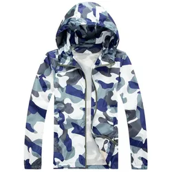 2024 Spring Autumn Fashion High Quality Men Jacket Coats, Male Causal Hooded Camouflage Jacket, Thin Windbreaker Zipper