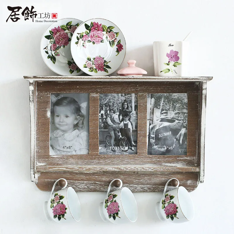 Home decoration workshop to do the old vintage decorative frames Coat hooks Hook Wall Mural exhibition hall entrance