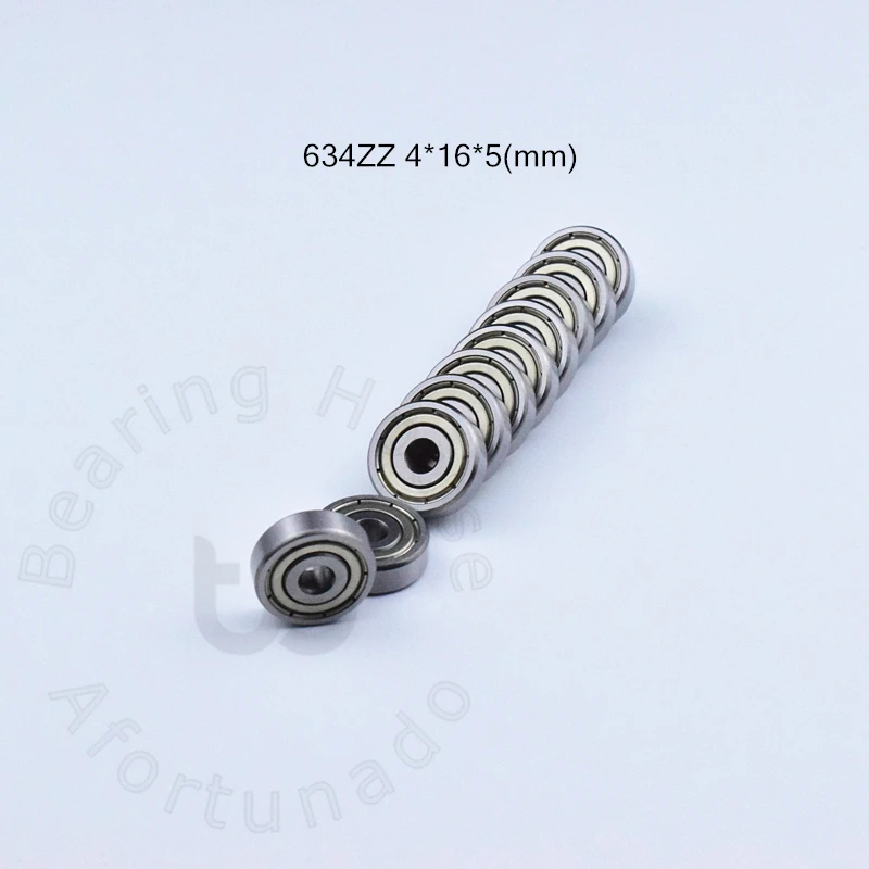 

634ZZ 4*16*5(mm) 10Pieces Bearing free shipping chrome steel Metal Sealed High speed Mechanical equipment parts