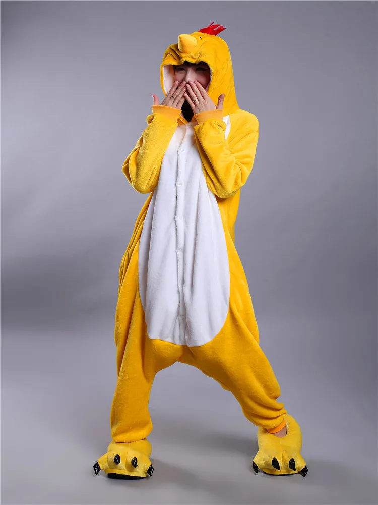 Unisex Winter Kawaii zodiac chicken Pajamas Onesies Anime Hoodie Pyjamas Cosplay Adult  Onesie Christmas Costume