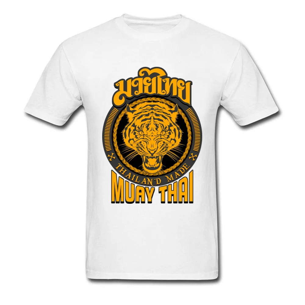 Cool Muay Thai Tiger Thailand T-shirt For Man Kung Fu T Shirt Mens Black Clothing Cotton Tees Groups Tops Hip Hop Tshirt