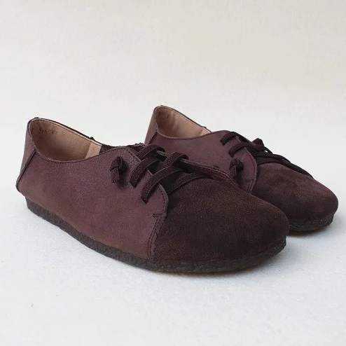 Careaymade-Chaussures paresseuses en cuir véritable pour femmes, chaussures simples rétro faites à la main, style coréen, semelle souple, orteils larges, chaussures décontractées