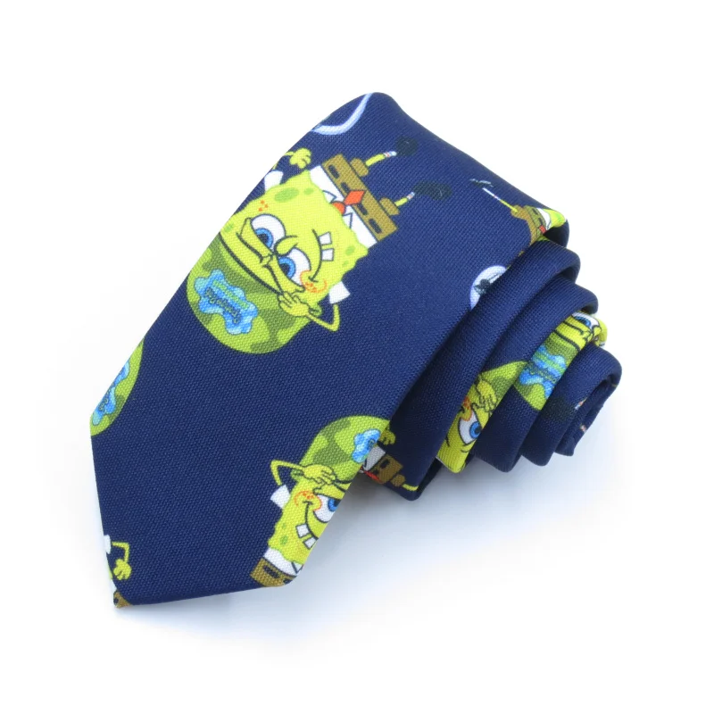 leisure Narrow ties men\'s  fashion 6cm hand-tied slender tie yellow sponge baby cartoon design creativity necktie