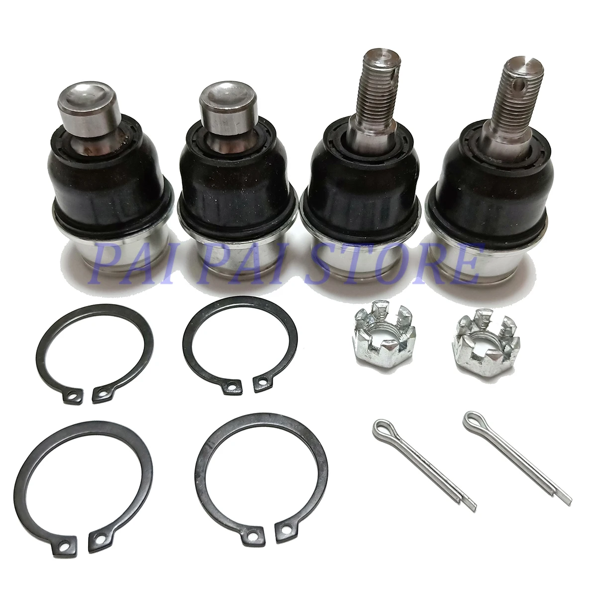 

For 2017 2018 2019 Can Am Maverick X3 / Max X3 4x4 UTV: Pair of 2 Upper & 2 Lower Ball Joint