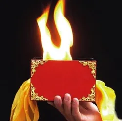 Silk Through the Fire/Fire box - Magic Trick,Stage Magic,close up,Fun,mentalism,Street,Accessories,Magia Toys,Joke,Gadget