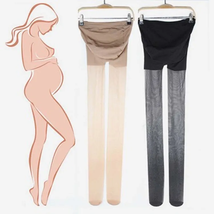 2 pz/lotto abbigliamento gravidanza abbigliamento premaman primavera ed estate nuove donne incinte ultrasottili calze all\'ingrosso stomaco lift XL