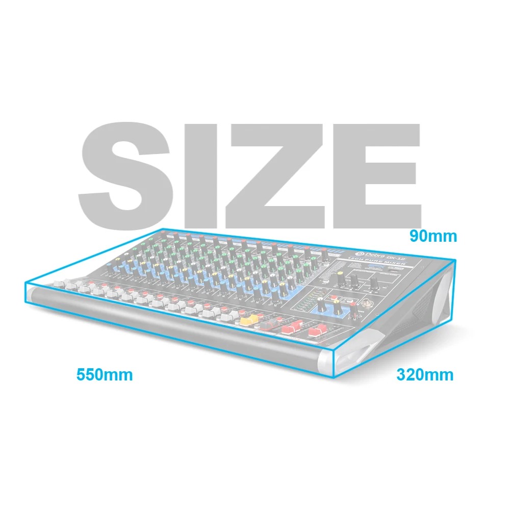 ديبرا الصوت DX-12 12 قناة جهاز مزج الصوت DJ تحكم مجلس الصوت مع 24 DSP تأثير USB بلوتوث XLR جاك Aux المدخلات
