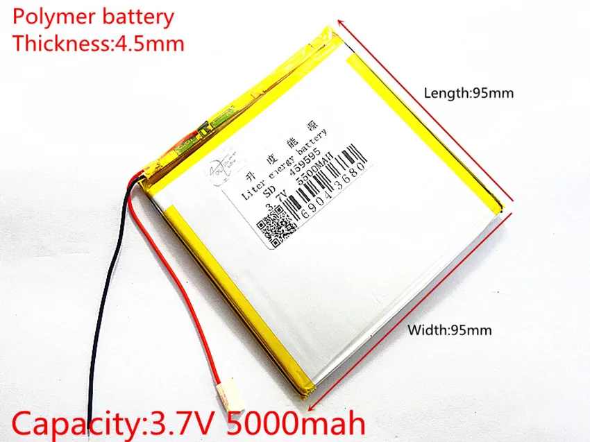 Teclast P85 4.5*95*95 Mm Baterai Tablet Polymer Battery 3.7 V 5000 MAh 459595 untuk Tablet PC 7 Inch 8 Inch 9 Inch