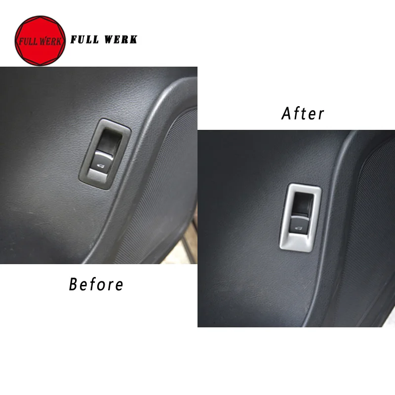 SS Alu Alloy Car Styling Trunk Control Switch Trim Cover for VW Touareg 2011-2018 Trunk Door Switch Button Sticker Decoration