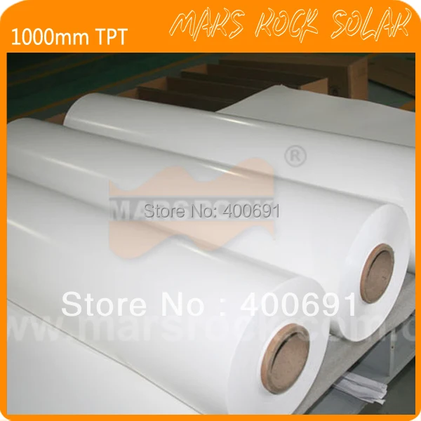 5Meter/Lot Wholesale 1100mm Solar Back Sheet, 0.35mm Thickness PV Back Sheet, Solar White TPT for Encapsulation Solar Panel, TUV