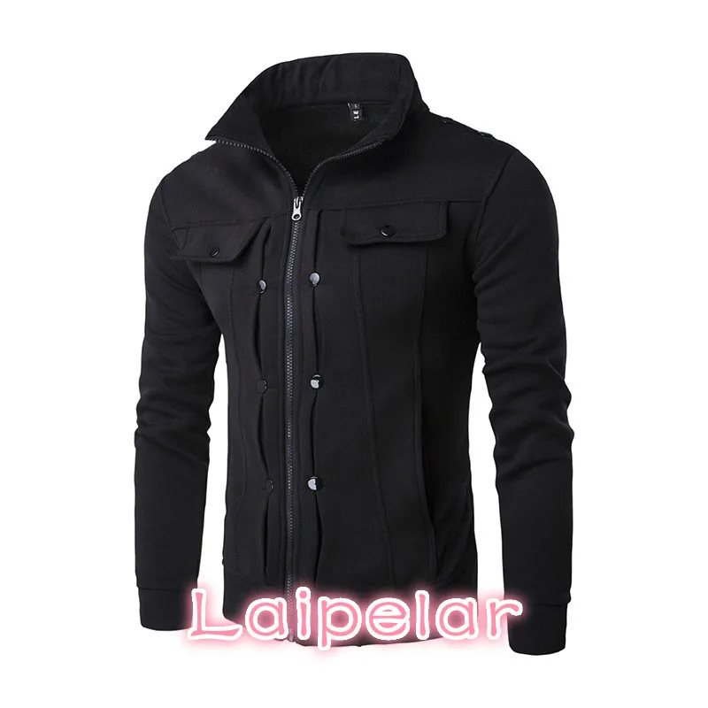 

Mens Jackets Basic Coats Solid Color Jacket Male Casual Stand Collar Cotton Coat Zipper Slim Fit Outerwear Spring Fashion