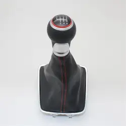 For VW Tiguan 5N 2007 2008 2009 2010 2011 Car-Styling 6 Speed Car Gear Stick Level Shift Knob With PU Leather Boot