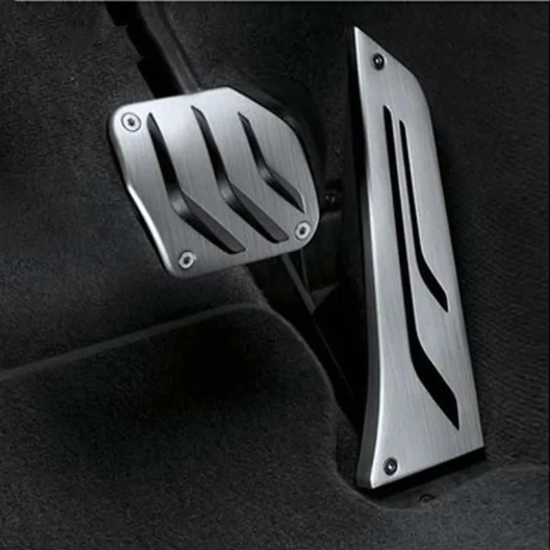 2PCS Stainless Steel + Rubber Accelerator Pedal for BMW M Series M2 (F87) M3 (F80) M4 (F82/F83) M5 (F10) M6 (F12/F13)