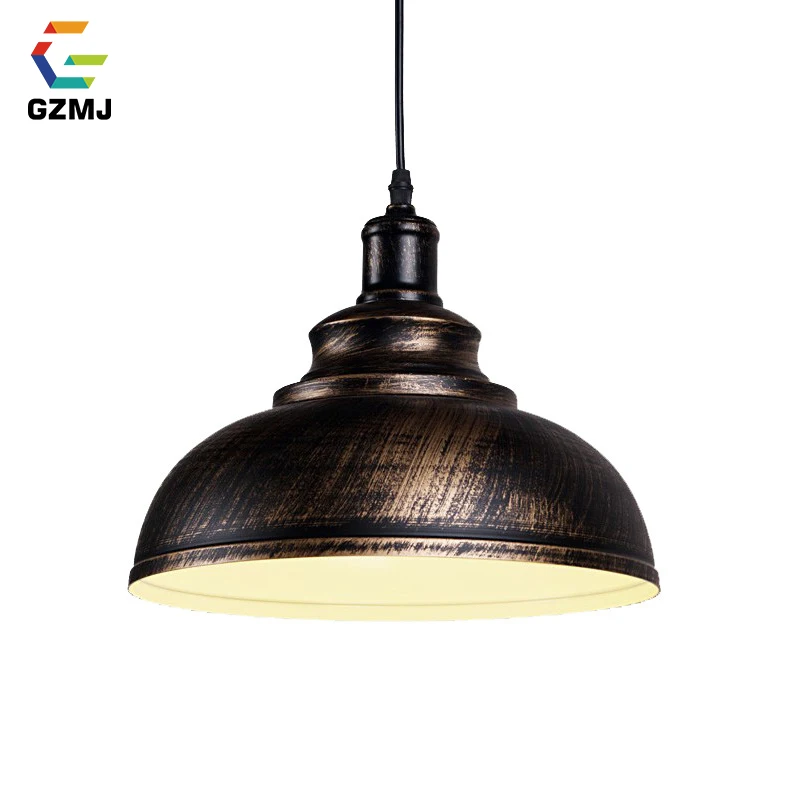 

GZMJ Classical Pendant Lights Iron Industrial Lamp for Bar Restaurant Living Room Dinning Hall Kitchen Lamp E27 Base Hanglamp