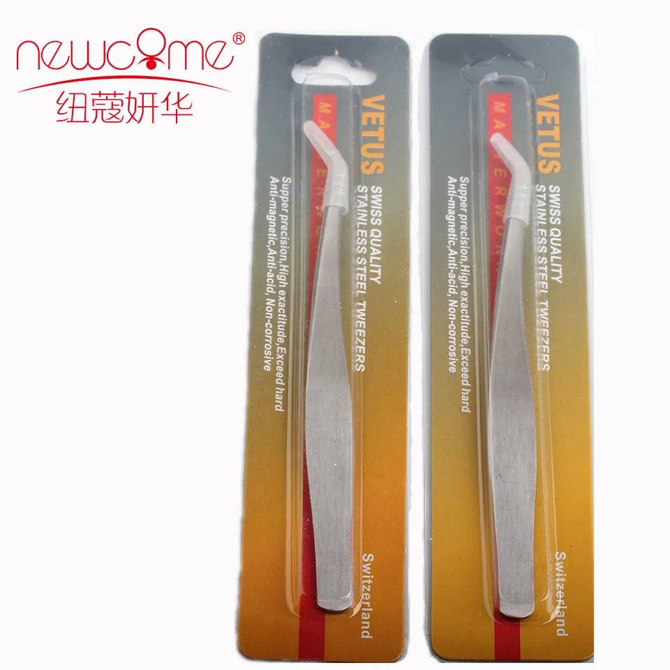 4 Pcs /Lot Stainless Steel Tweezers  For Silk Volume Eyelash Extension With Free shipping