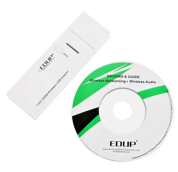 EDUP Adattatore WiFi USB 3.0 AC1200 Dual Band 2.4/5.8 GHz - Scheda Di Rete Wireless Con Pulsante WPS - Bianco - 2