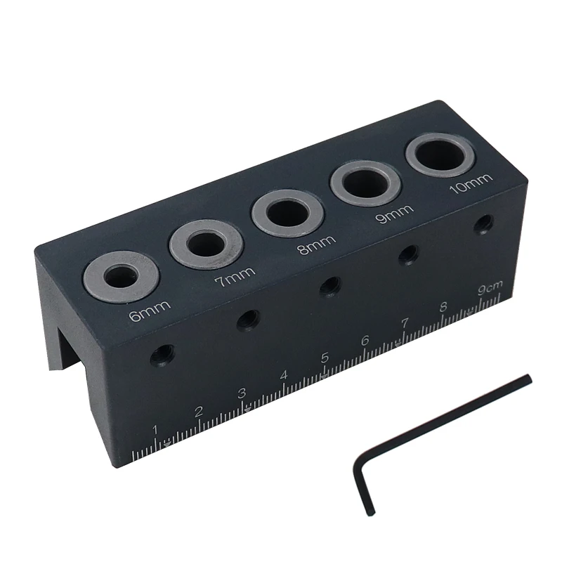 90 Degree Straight Angle Drill Guide Pocket Hole Jig Kit Aluminum Alloy Hole Locator Doweling Jig Woodworking Tools