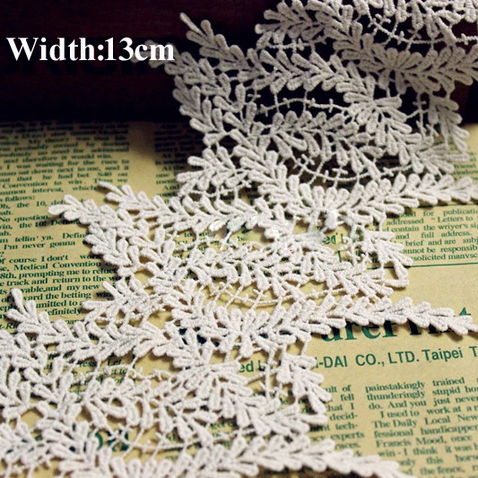 1yard Width:13cm Elegant Olive Branch Design Water-soluble Cotton Lace for Garment Accessories(ss-4822)