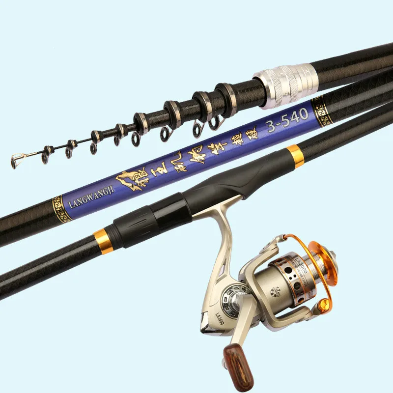 3# Rock Fishing Rod Carbon Ultra Light and Hard Telescopic Olta Long Sections Hand Sea Dual-purpose Position Canne Fishing Stick