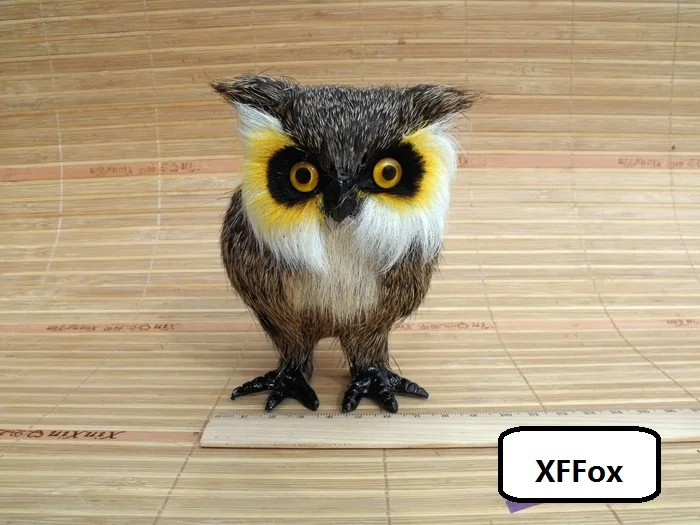 

cute simulation owl model polyethylene&fur owl model gift about 12x8x11cm xf0499