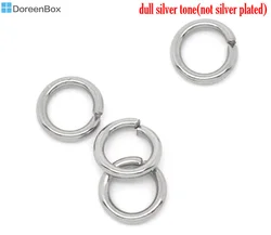 Doreen Box Lovely 500 PCs Stainless Steel Open Jump Rings 4mm 5mm 6mm 7mm 8mm Dia. Jump Rings Findings for DIY Jewelry Making