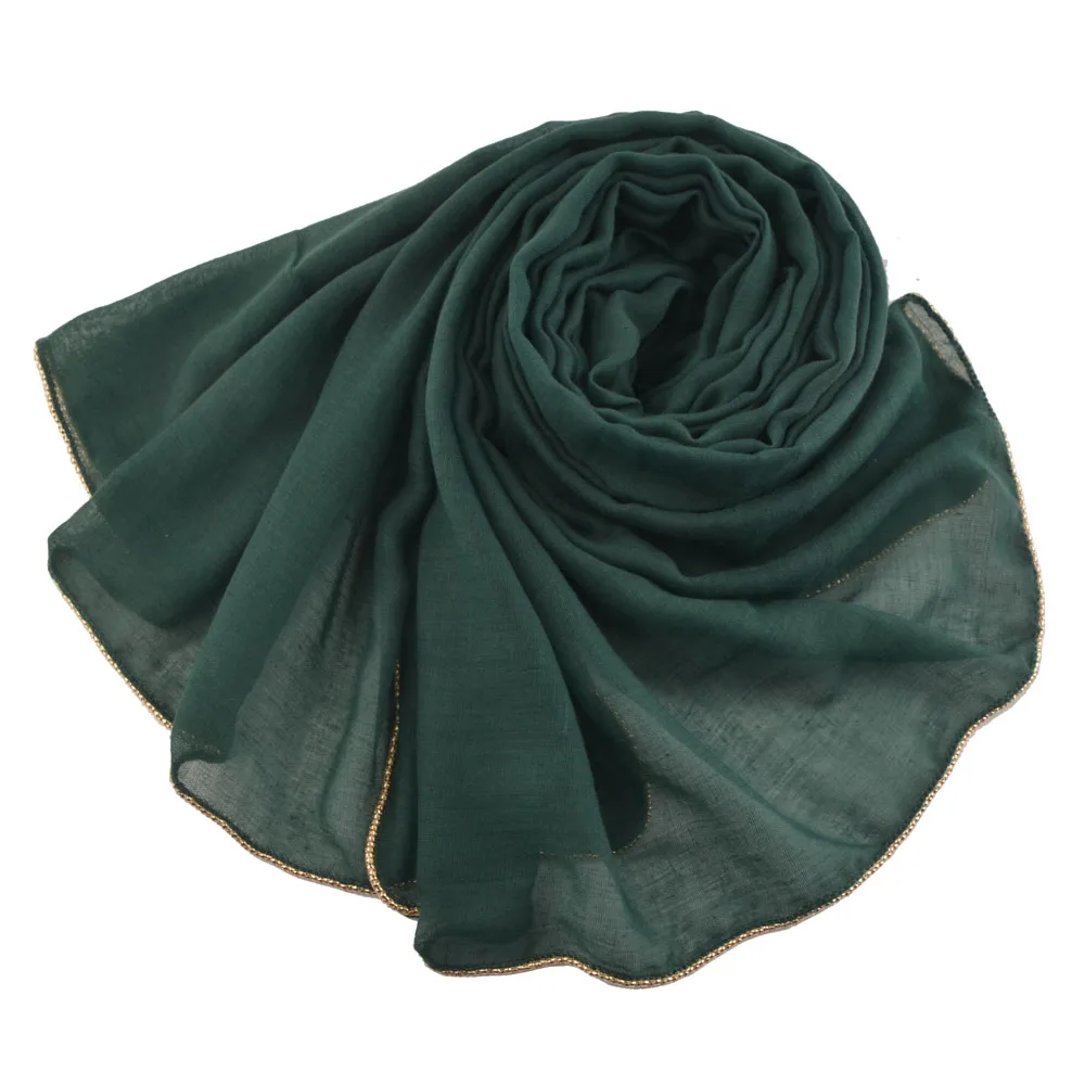 Za 2018,cotton scarf with chain,plain hijab with chain,muslim hijab,shawls and scarves,shawls and wraps,muffler,cape,head scarf