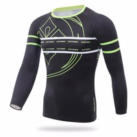 XINTOWN Winter Thermal Fleece Round Neck Men's Bike Bicycle Riding Running Jersey Cycling Long Sleeve T-Shirt